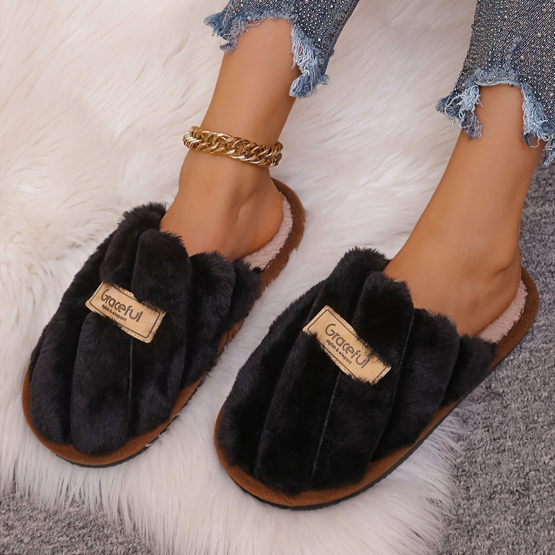 Unisex Casual Striped Slip-on Slippers, All-Season Non-Slip Comfort Indoor Floor Shoes, Fabric Upper/Inner with EVA Sole, Hand Washable - Cozy Home Footwear