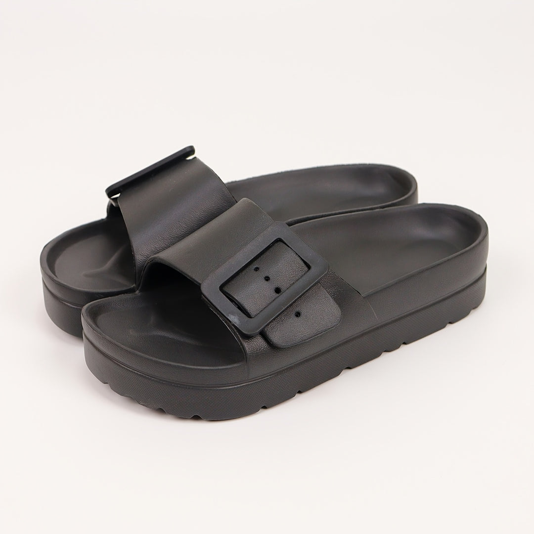 Women's Adjustable Buckle Outdoor Slippers, Casual & Comfortable Indoor Slippers, Women's Beach Slides