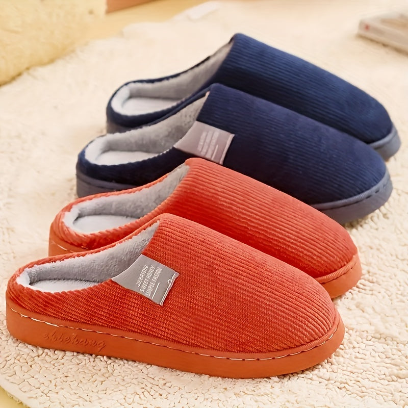 Cozy Women's Indoor Slippers - Soft Fabric Lining, Ribbed Texture, EVA Sole, Easy Slip-On, All-Season Comfort in Yellow, Pink, Green, Beige & Blue, House Slippers