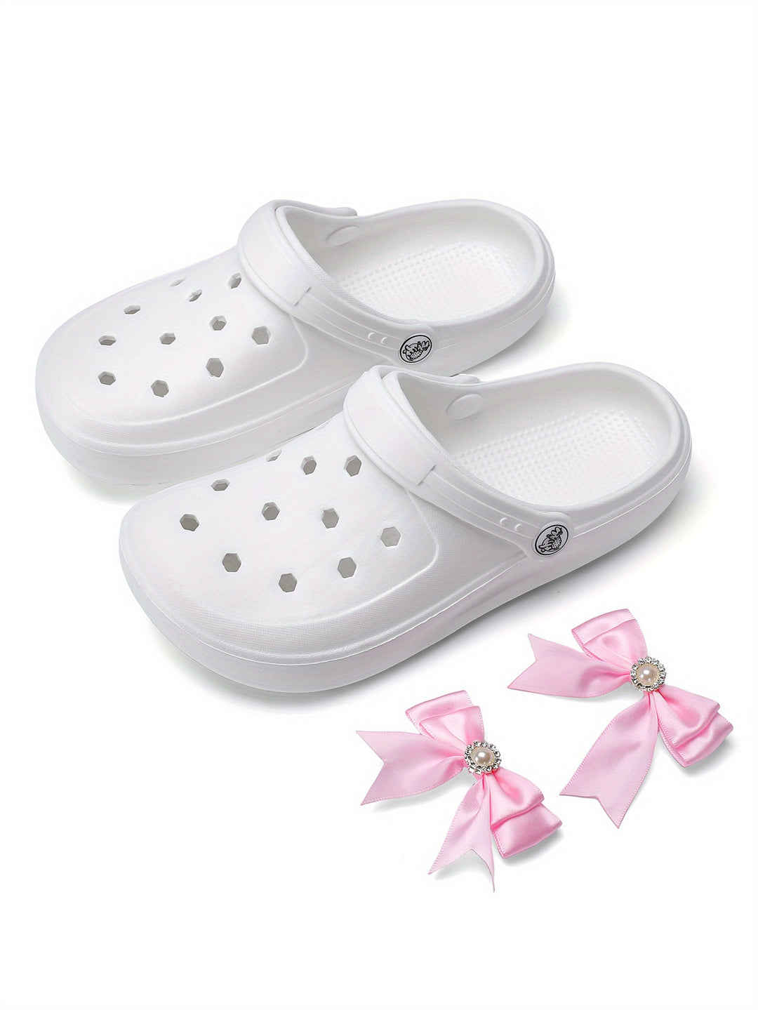 1pc Fashionable Women'S Clogs - EVA Soft-Sole, Non-Slip Comfortable & Lightweight Shoes with Floral Embellishments, Perfect for Home & Outing, All Seasons, Hand Washable, CIVHOM Brand, Home Comfort Shoes|Floral Embellished Sh