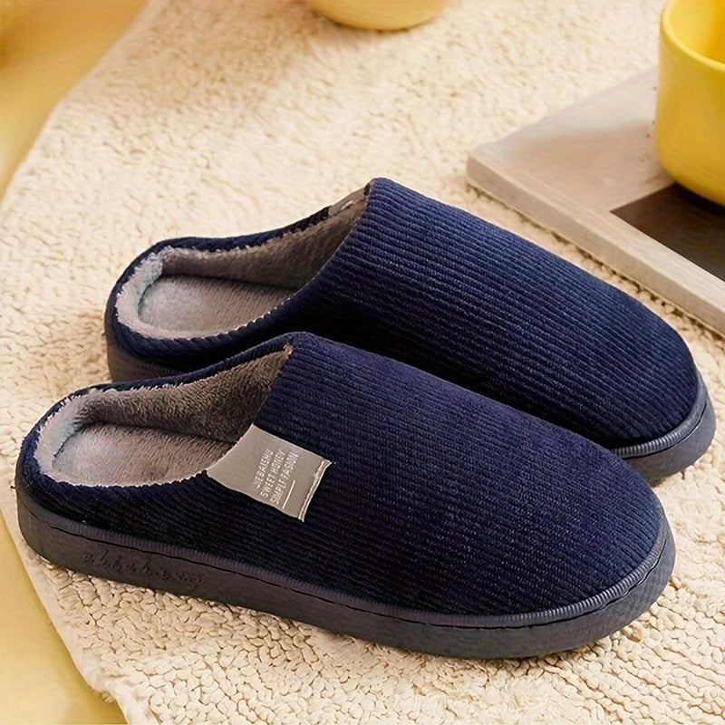 Cozy Women's Indoor Slippers - Soft Fabric Lining, Ribbed Texture, EVA Sole, Easy Slip-On, All-Season Comfort in Yellow, Pink, Green, Beige & Blue, House Slippers