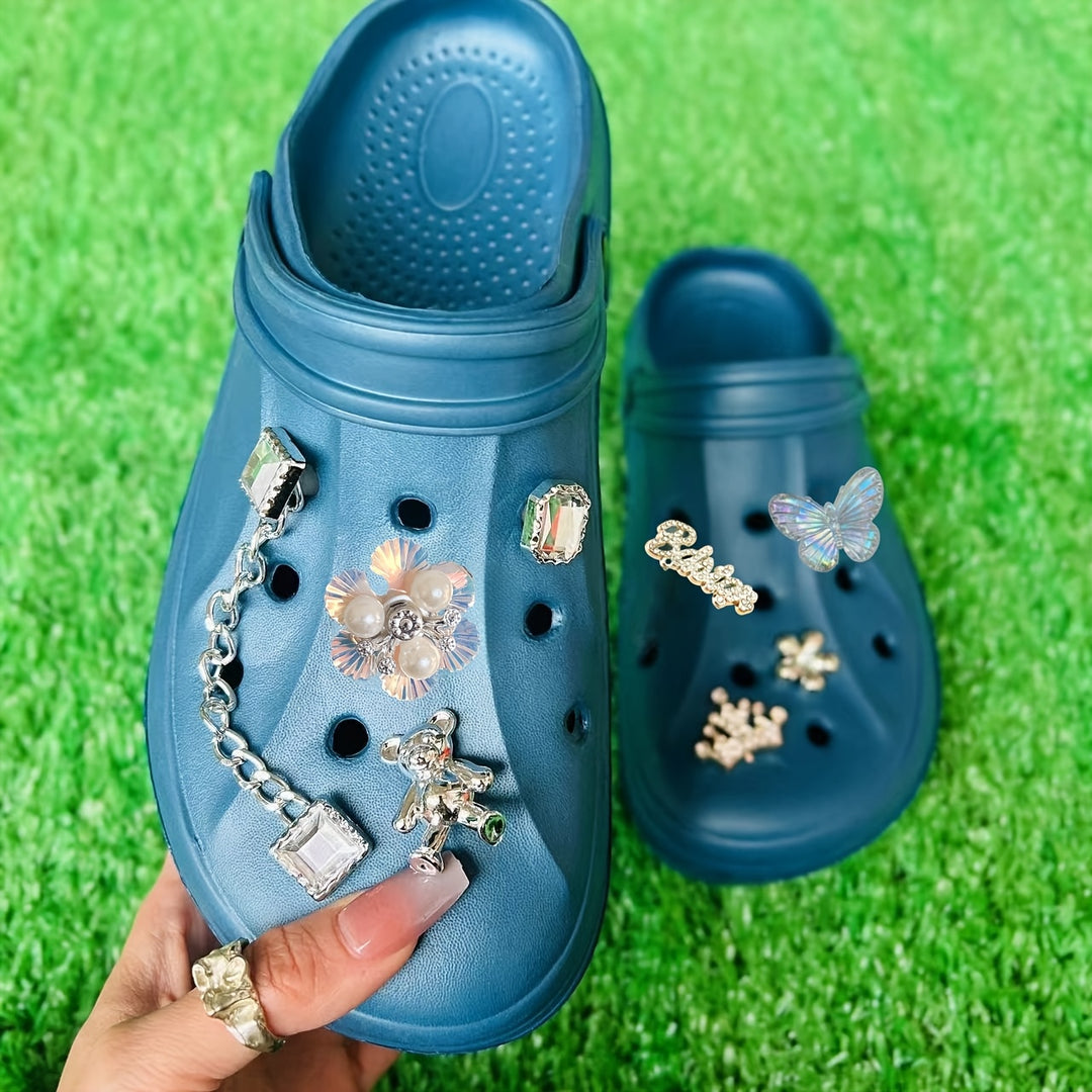 Women'S EVA Beach Shoes, Breathable Thick Sole Round Toe Mary-jane Sandals, Solid Color, No Printing, EVA Upper, Inner, Sole, Insole Material