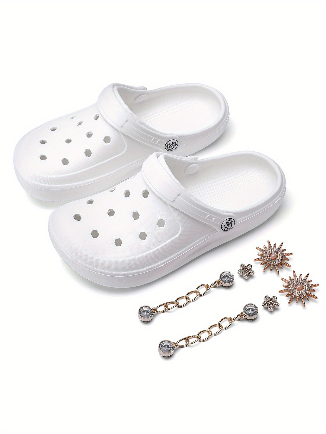 1pc Fashionable Women'S Clogs - EVA Soft-Sole, Non-Slip Comfortable & Lightweight Shoes with Floral Embellishments, Perfect for Home & Outing, All Seasons, Hand Washable, CIVHOM Brand, Home Comfort Shoes|Floral Embellished Sh