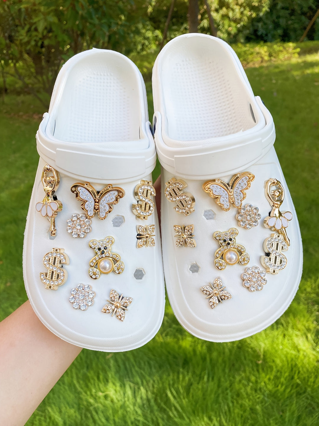 18pcs Shoe Charm Decoration Set, Plastic Bling Animal and Insect Wing Charms for Clog Sandals, Removable DIY Shoe Accessories, Perfect for Gift Giving