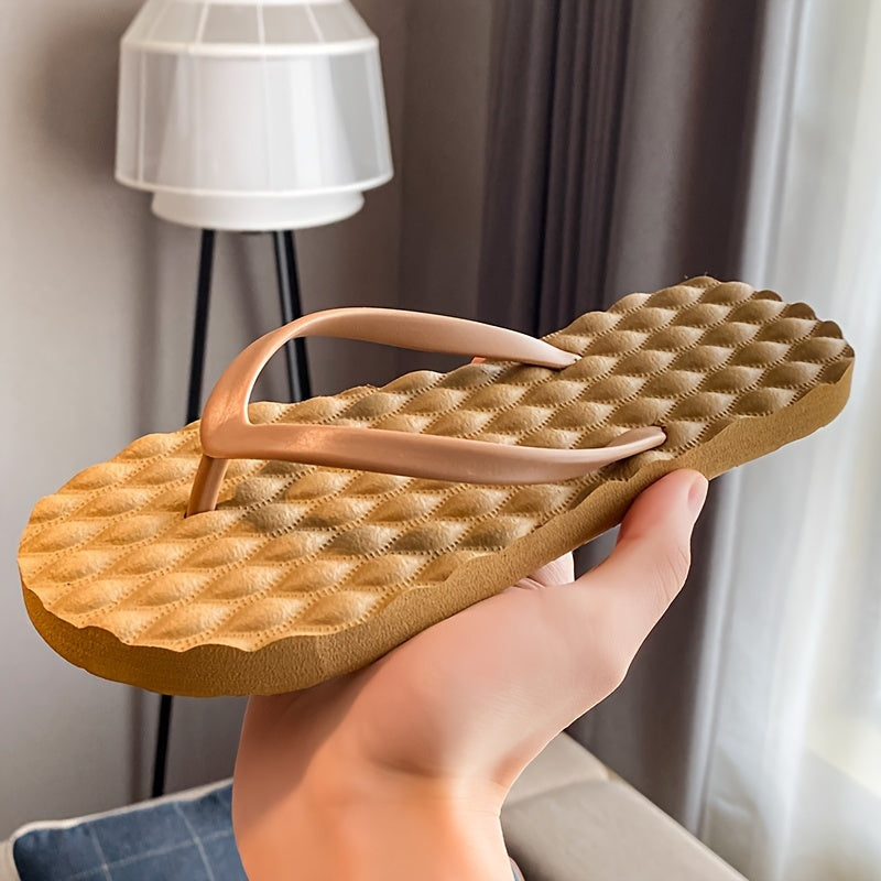 Summer Candy Color Flip Flops, Stylish Lightweight Summer Beach Flat Slide Shoes, Comfy Indoor & Outdoor Vacation Slides