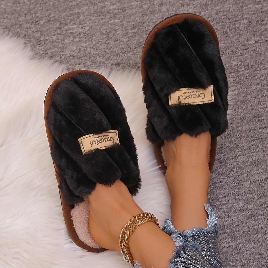 Unisex Casual Striped Slip-on Slippers, All-Season Non-Slip Comfort Indoor Floor Shoes, Fabric Upper/Inner with EVA Sole, Hand Washable - Cozy Home Footwear
