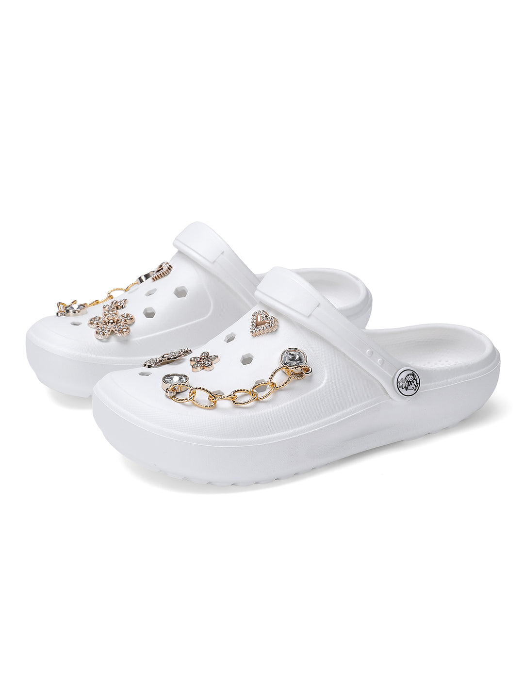 1pc Fashionable Women'S Clogs - EVA Soft-Sole, Non-Slip Comfortable & Lightweight Shoes with Floral Embellishments, Perfect for Home & Outing, All Seasons, Hand Washable, CIVHOM Brand, Home Comfort Shoes|Floral Embellished Sh