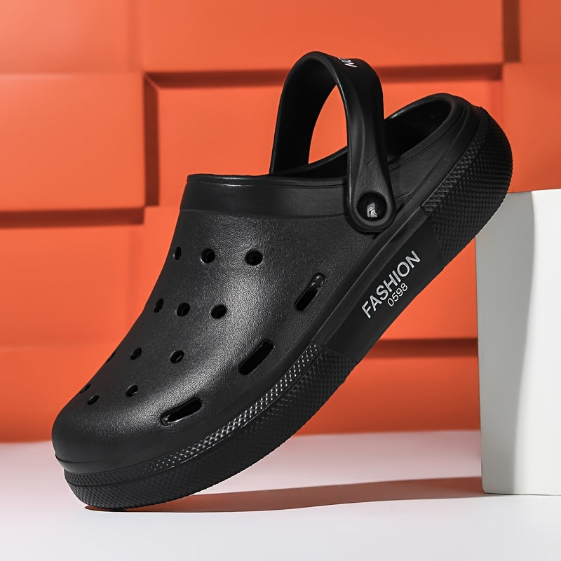 Fashion Crocs - Breathable & Comfortable EVA Sandals, Soft Sole Casual Beach Shoes for Men & Women, All-Season Wear, Round Toe Design, White