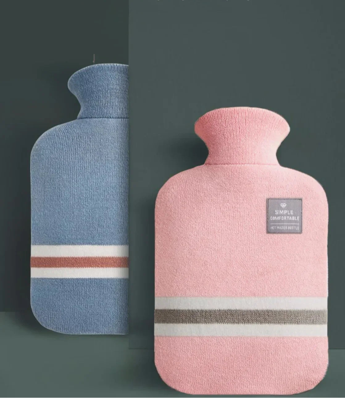 Bouillotte Classique à Rayures – Soulagement Douleurs & Crampes