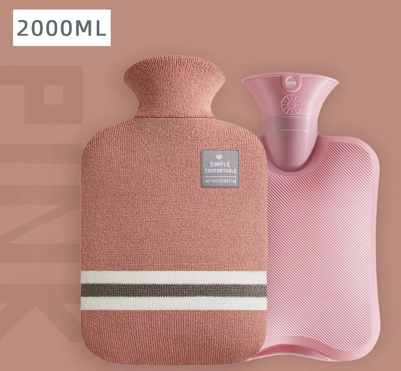 Bouillotte Classique à Rayures – Soulagement Douleurs & Crampes