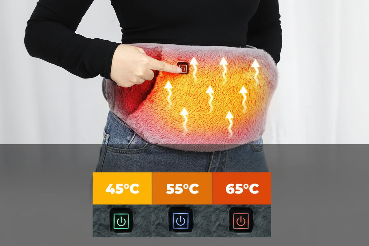 🌟 Tongo Cozy Warm – Ceinture Chauffante 2-en-1 : Mains & Taille
