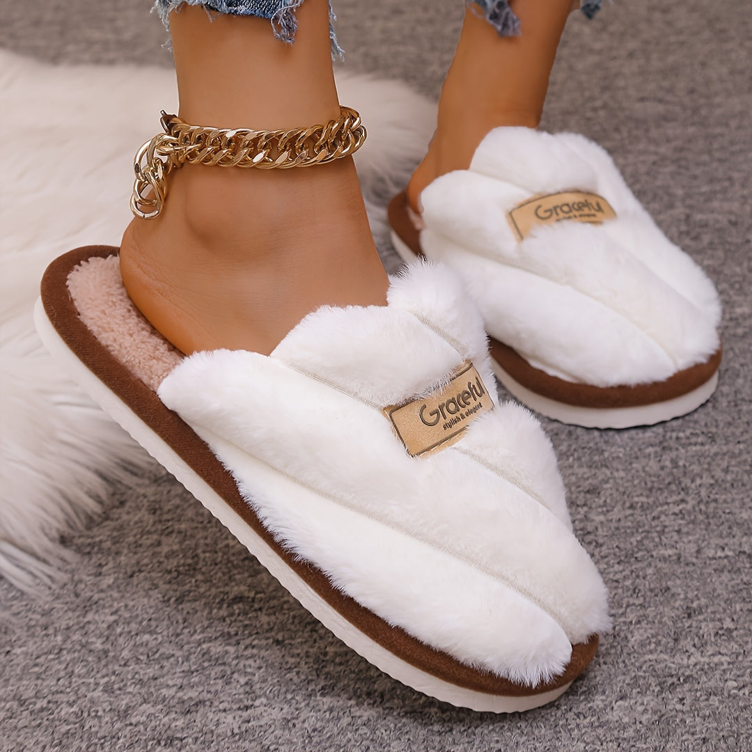 Unisex Casual Striped Slip-on Slippers, All-Season Non-Slip Comfort Indoor Floor Shoes, Fabric Upper/Inner with EVA Sole, Hand Washable - Cozy Home Footwear