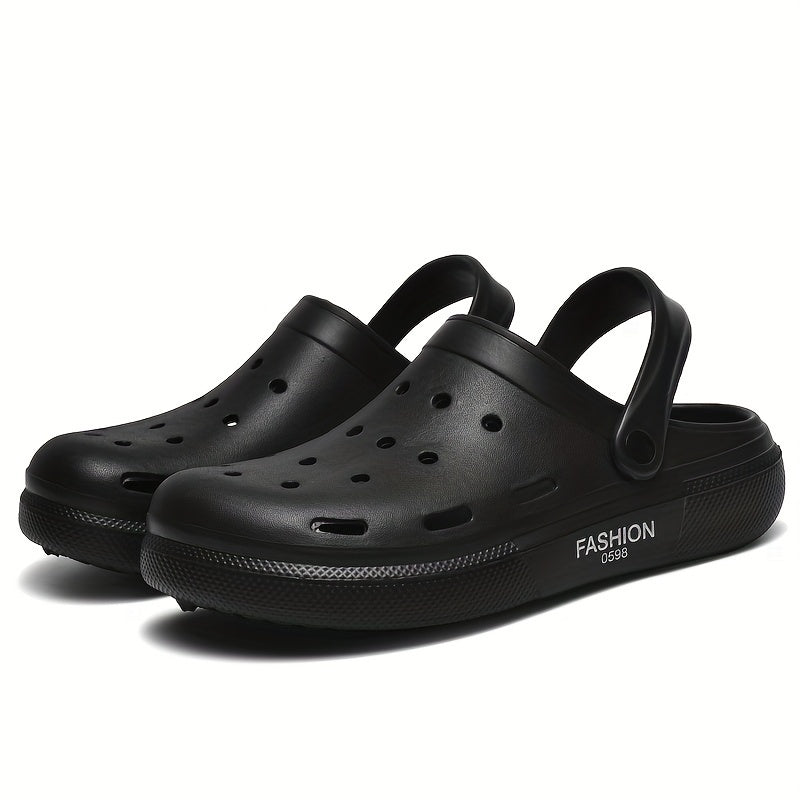 Fashion Crocs - Breathable & Comfortable EVA Sandals, Soft Sole Casual Beach Shoes for Men & Women, All-Season Wear, Round Toe Design, White