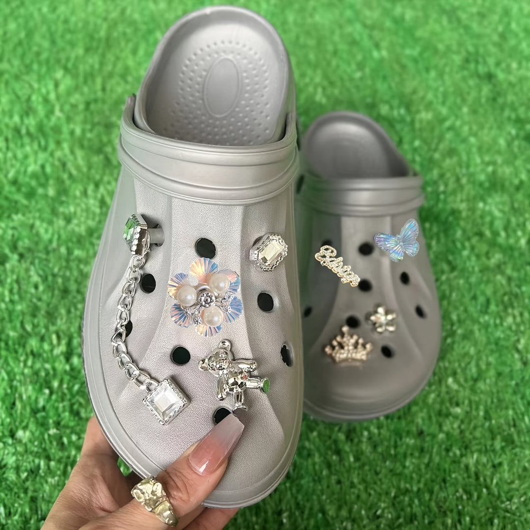 Women'S EVA Beach Shoes, Breathable Thick Sole Round Toe Mary-jane Sandals, Solid Color, No Printing, EVA Upper, Inner, Sole, Insole Material