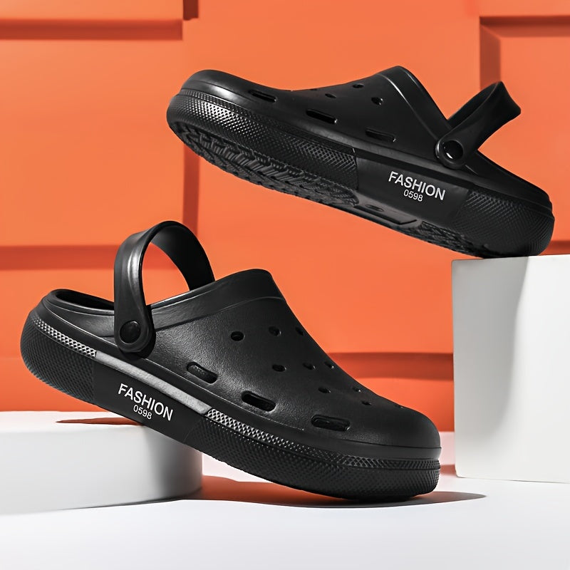 Fashion Crocs - Breathable & Comfortable EVA Sandals, Soft Sole Casual Beach Shoes for Men & Women, All-Season Wear, Round Toe Design, White