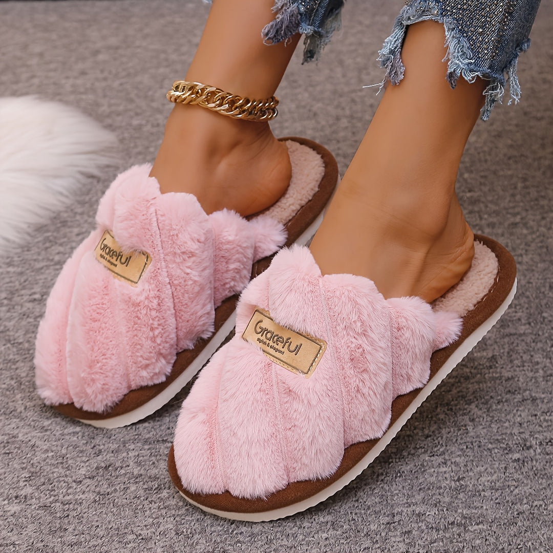 Unisex Casual Striped Slip-on Slippers, All-Season Non-Slip Comfort Indoor Floor Shoes, Fabric Upper/Inner with EVA Sole, Hand Washable - Cozy Home Footwear